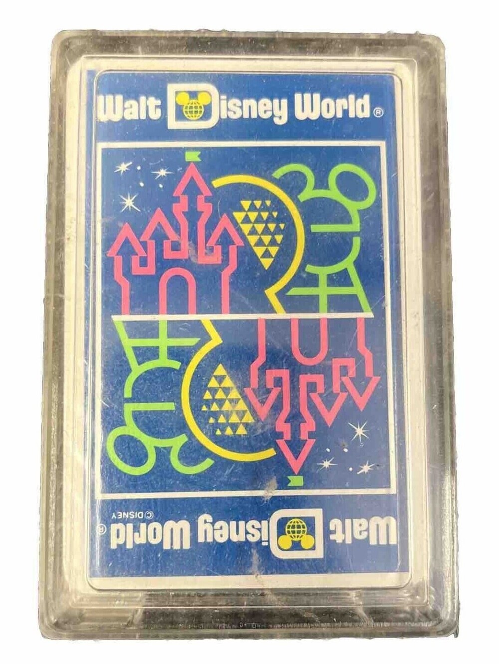 Walt Disney World 1990s Playing Cards Neon Sealed